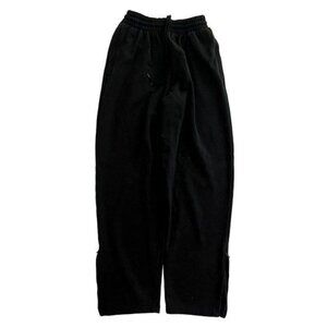 Wardrobe.NYC Zip Cuff High-Rise Sweatpants in Black